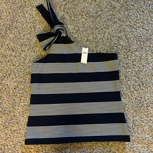 NTW Anthropologie One Shoulder Tank Top with tie detail. Perfect condition